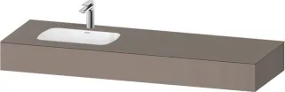 Duravit Qatego Einbauwaschtisch mit Konsole Basalt Matt 1600x550x170 mm - QA4693043430000 QA4693043430000
