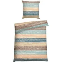 Schiesser Bettwäsche Emilia aus weicher Baumwolle und texturierten Streifen, Renforcé, 2 teilig, MADE IN GREEN by OEKO-TEX®