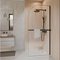 SCHÖNER WOHNEN-Kollektion Duschwand YUNA, Walk In mit Bogen 90 x 200 cm, Sicherheitsglas, (1 tlg), mit Handtuchhalter, Spritzschutz, Klar Hell
