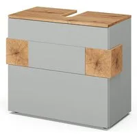 Vicco Waschbeckenunterschrank Eden, Grau/Artisan, 70 x 64.5 cm mit 2 Schubladen (1-St)