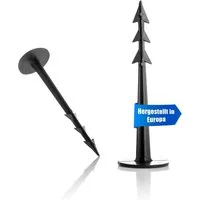 BigDean Erdnagel Erdanker Bodenanker für Gartenvlies 12,5cm Erdnägel Erdhaken, Set, 200-St., Erdnägel, 3 Widerhaken, Lange Erdnägel, UV-Beständig
