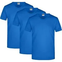James & Nicholson T-Shirt 3er-Pack Figurbetontes Herren T-Shirt mit V-Ausschnitt JN912 (Spar-Set, 3er-Pack) Slimfit V-Shirt