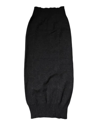 Schwarzer Cashmere Gestrickter Halswärmer Foulard Schal