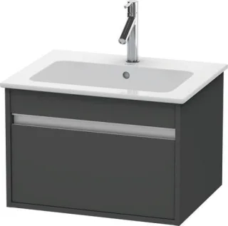 Duravit Ketho Waschtischunterbau wandhängend Graphit Matt 600x475x410 mm - KT641804949 KT641804949