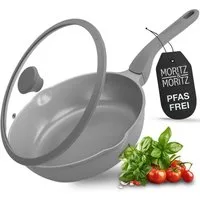 Moritz & Moritz Bratpfanne Multipfanne mit Deckel, grau, Aluminium (Set), antihaft