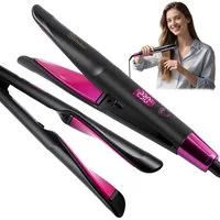 HATTEKER Glätteisen HT-136 Professional 2-in-1 Lockenstab & Haarglätter, 11 Temperaturstufen, Automatische Abschaltung