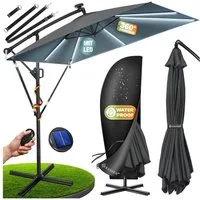 KESSER Ampelschirm, Ø350cm Sonnenschirm inkl. Abdeckung & Wind- & wetterfest