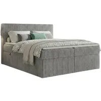 A&J MöbelLand GmbH Boxspringbett RALF mit Bettkasten, Topper und gepolstertem Kopfteil. (Boxspringbett mit Bettkasten und gepolstertem Kopfteil)