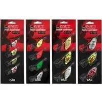 DAM Fishing Kunstköder Effzett Assortment 4 Stück Spinner Set Barsch, Forelle, Zander, Hecht, (Spar-Set, 4-St)