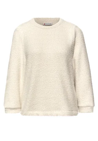 Street One - Weiches Shirt mit Glitzer beige - Gr. - 40