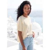 Vivance by Lascana Kurzarmshirt mit Lochstrickmuster aus Viskose-Strick