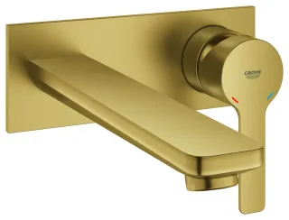 GROHE 2-Loch-Waschtisch-Wandbatterie Lineare, 23444_1 FMS cool sunrise gebürstet, 23444GN1 23444GN1