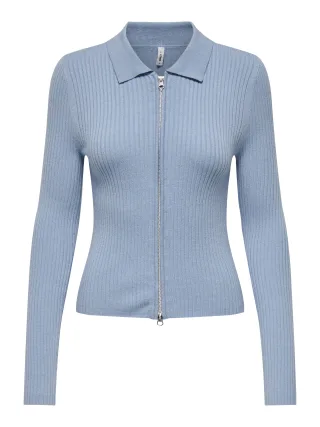 ONLY - ONLIBI LS RIB O-NECK ZIPPER CARDI CC KNT - Gr. - M