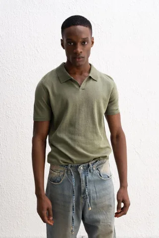 Herren Polo-Kragen Kurzarm T-Shirt