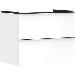hansgrohe Xelu Q Waschtischunterschrank 54027000 780x605x475mm, 2 Schubladen, weiß hochglanz, chrom