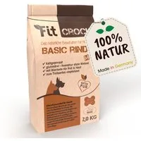 cdVet Fit-Crock Basic Rind Mini, Trockenfutter für: Hunde, glutenfreies, kaltgepresstes Hundefutter. Entlastung Leber und Nieren