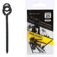 MIKADO Total Fishing Kunstköder Boilie Schrauben Metall mit Ring 13mm 25mm 10 St Karpfenangeln Feedern, Einfach in den Boilie oder Pellet reindrehen
