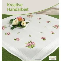 Delindo Lifestyle Kreativset Handarbeits-Stickpackung - Sticken im Spannstich - Blumenmotive, (1-tlg., Komplettset), Sticktechnik: Spannstich