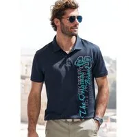 John Devin Poloshirt mit großem Druck vorn aus Baumwoll-Piqué