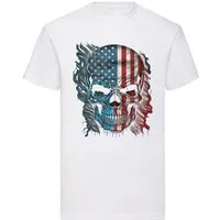 Banco T-Shirt Herren USA Totenkopf (39) mit Druck und 100% Baumwolle Hochwertiger Print, auffälliges Motiv für individuelle Looks