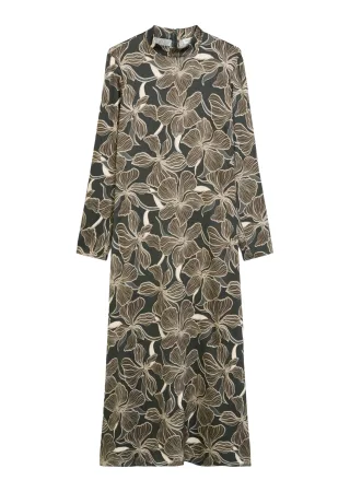 Marc OPolo Casual - Langes Kleid aus premium Viskose-Stretch grau - Gr. - 36