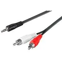 Audiokabel 3,5mm > StereoCinch schwarz, 1,5 Meter