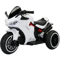 BoGi Elektro-Kindermotorrad 12V, 3-Rad, mit Sound & Licht – in 5 Farben, Farben: Schwarz, Weiß, Rot, Blau, Pink & edel lackiertes Grau