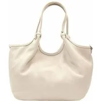 ITALYSHOP24 Shopper Made in Italy Damen Leder Tasche Tote Bag Business Handtasche Freizeit, Schultertasche Crossbody Beuteltasche Henkeltasche Ledertasche Urlaub