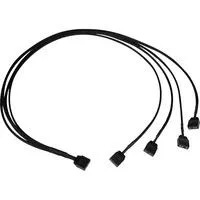 Y-Kabelsplitter aRGB 3-Pin auf 4x 3-Pin, 60cm schwarz, inkl. Steckverbinder