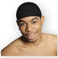 HC Haartrockenhaube Wave cap Stocking Black, 1-Packung, rutschfester Sitz, ideal für Waves und Braids