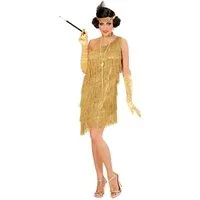 Widmann S.r.l. Kostüm Charleston 'Goldie' Kostüm für Damen, Gold - 20er