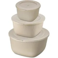 KOZIOL Frischhaltedose CONNECT BOX SET STOCKHOLM, Kunststoff, (Set, 3-tlg., 3er-Set), spülmaschinengeeignet+Mikrowellen-,melaminfrei, 1, 2, 4 Liter