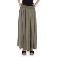 malito more than fashion Sommerrock malito Damen Maxi Rock, langer Rock blickdicht, Sommerrock mit Bund leichter eleganter Sommer Rock