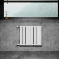 WITEN&NOCK Heizkörper Flachheizkörper mit Seitenanschluss Paneelheizkörper Nabenabstand550mm, horizontal, doppellagig/Einlagig