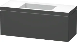 Duravit L-Cube c-bonded Set wandhängend Graphit Matt 1200x480x500 mm - LC6919N4949 LC6919N4949