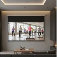 Feel2Home Beamerleinwand 300x169cm Motor Leinwand inkl. FFB Projektion Heimkino Motorleinwand (Geeignet für HD-Qualität, 16:9, 4:3 und auch 1:1 Formate)