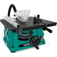 VONROC Tischkreissäge mit Führungsschiene 1500W - Tischsäge mit Staubabsaugung 5000U/min, - Ø210mm - Inkl. Gehrungsführung und 40T Sägeblatt