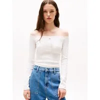 Tommy Jeans Langarmshirt TJW SLIM ESSENTIAL BOAT NECK LS
