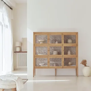 Vitrine Tana aus Eichenholz 160
