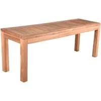 Lomadox Gartenbank GAZA-120, Bank aus Teakholz massiv, 2-Sitzer, ca. 120x45x35 cm