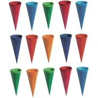 Stylex Schreibwaren Schultüte 15 Deko Schultüten / Länge: 12,5cm / 6 verschiedene Farben