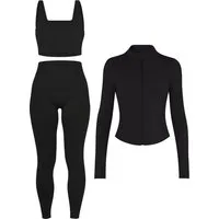 Circle Five Sportanzug, Sportjacke, Sport-BH mit Cups und blickdichte Leggings im Set.