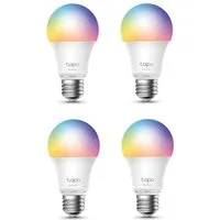 tp-link Smarte LED-Leuchte Tapo L530E, LED fest integriert, Smart, E27, mit Helligkeitsstufen, Lichttemperatur und Farbe, 4er Pack