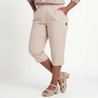 OriginalYou Caprihose Damen Sommerhose mit Stretch 7/8 Capri Schlupfhose bequemer Stretchbund, in den Größe 36 bis 50 erhältlich