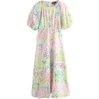 Next Midikleid Midikleid mit Puffärmeln (1-tlg)