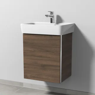 Sanipa 3way Waschtischunterbau zu Geberit Renova Plan Waschtisch mit 1 Tür, Eiche-Arizona BR87280