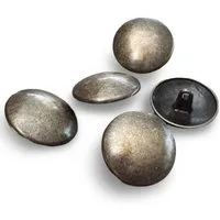 Hartmann-Knöpfe Knopf 1 Set (10 Stück) messing gewölbte Ösenknöpfe aus Metall in 5 Grössen