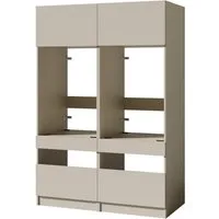 BASIC by Balculina Mehrzweckschrank-Set Washhome B/T/H 135x68x200 cm, (2-St), Breite 135cm, höhenverstellbare Metallfüße