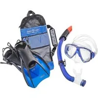 Aqualung Schnorchel Aqua Lung Sport La Costa Travel Deluxe 3er Set (3er Set aus Tauchmaske, Schnorchel, Flossen, inkl. Beutel, 3er Set aus Tauchmaske, Schnorchel, Flossen, inkl. Beutel)