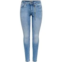 ONLY Skinny-fit-Jeans ONLWAUW MID WAIST CHARM DNM Baumwollmischung, skinny fit, mid waist, mit Charm-Anhänger